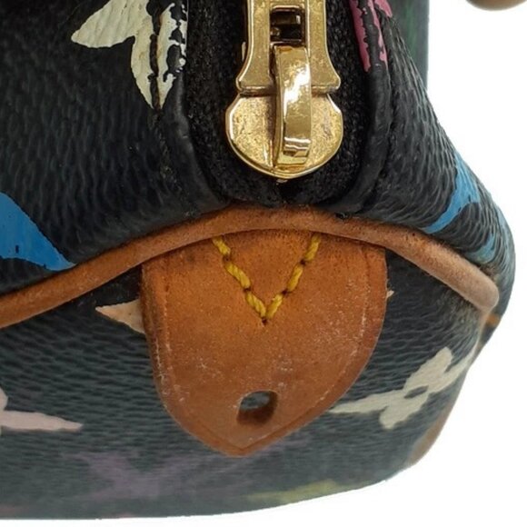 Authentic Louis Vuitton Multicolor Mini Speedy Monogram Nano Sac Bag HL Black - Picture 9 of 13
